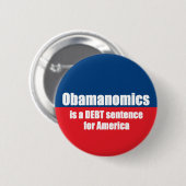 Badge Rond 5 Cm Obamanomics (Devant & derrière)