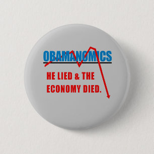 Badge Rond 5 Cm Obamanomics - il s'est trouvé et l'économie est