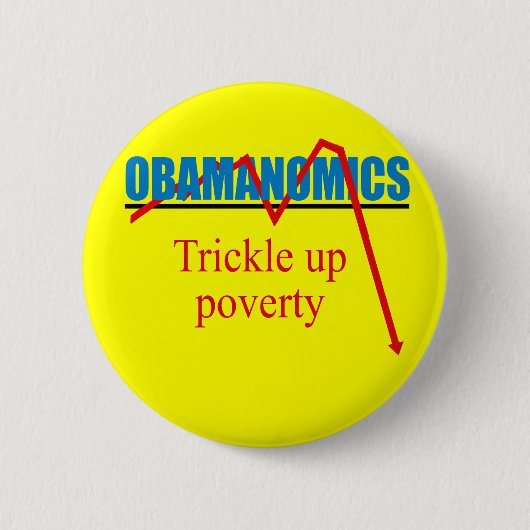 Badge Rond 5 Cm Obamanomics - Lutter contre la pauvreté (Devant)