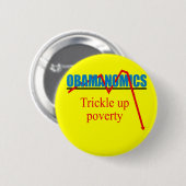 Badge Rond 5 Cm Obamanomics - Lutter contre la pauvreté (Devant & derrière)