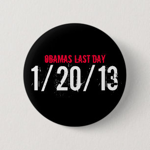 BADGE ROND 5 CM OBAMAS LE JOUR PASSÉ, 1/20/13