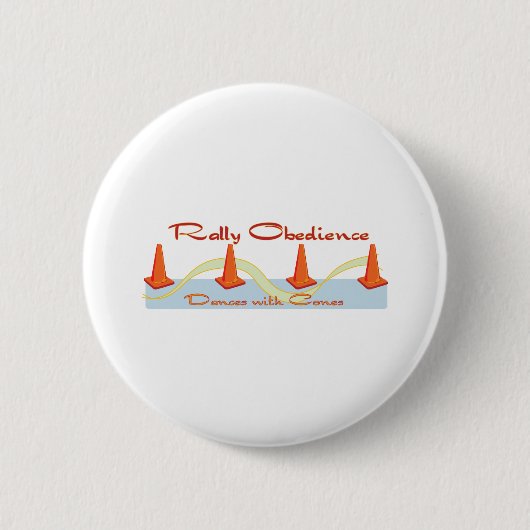 Badge Rond 5 Cm Obéissance de rassemblement, danses avec des cônes (Devant)