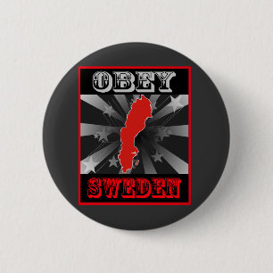 Badge Rond 5 Cm Obéissez la Suède