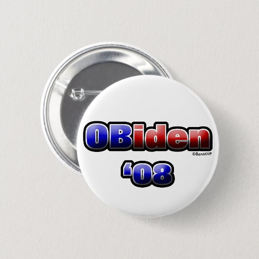 Badge Rond 5 Cm OBiden '08 (Devant & derrière)