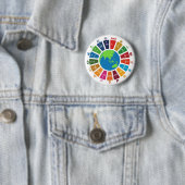 Badge Rond 5 Cm Objectifs de durabilité Plaidoyer Action communaut (En situation)