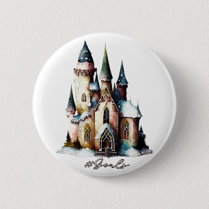 Badge Rond 5 Cm Objectifs de mot-clé - Château de fantaisie de pri