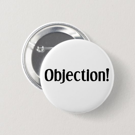 Badge Rond 5 Cm Objection (Devant & derrière)