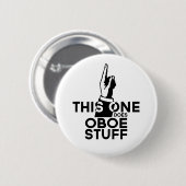 Badge Rond 5 Cm Oboe Stuff - Funny Oboe Music (Devant & derrière)