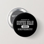 Badge Rond 5 Cm Obscurité d'université de grain de café (Devant & derrière)