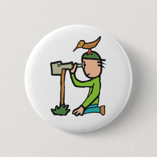 Badge Rond 5 Cm Observation des oiseaux