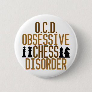 Badge Rond 5 Cm Obsessed with Chess