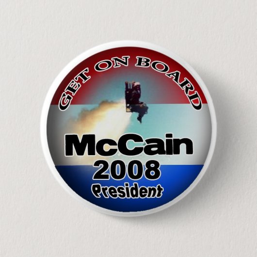 Badge Rond 5 Cm Obtenez à bord (Devant)