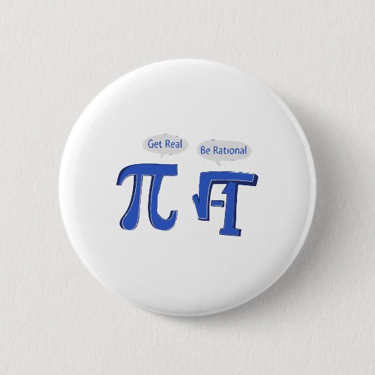 Badge Rond 5 Cm Obtenez vrai soit rationnel (Devant)