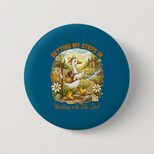 Badge Rond 5 Cm Obtenir des pas en marchant avec le seigneur chrét