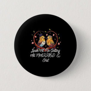 Badge Rond 5 Cm Obtenir Marié Marié Groom Futur Mari Femme À