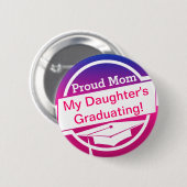 Badge Rond 5 Cm Obtention du diplôme moderne (Devant & derrière)