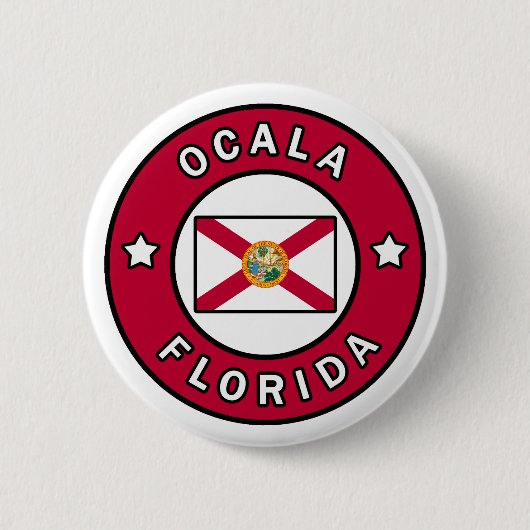 Badge Rond 5 Cm Ocala Floride (Devant)