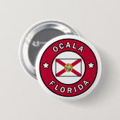 Badge Rond 5 Cm Ocala Floride (Devant & derrière)