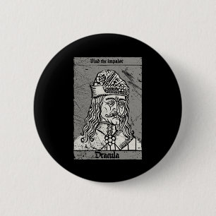 Badge Rond 5 Cm Occult Dracula - Vlad The Impaler Horror Vampire