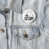 Badge Rond 5 Cm Occupez (En situation)