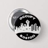 Badge Rond 5 Cm Occupez Boston (Devant & derrière)
