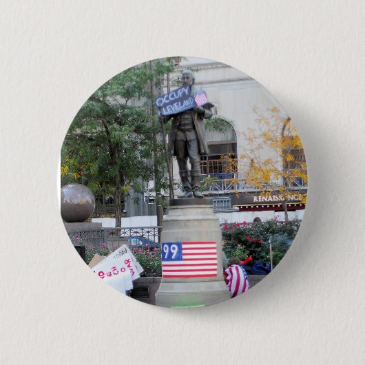 Badge Rond 5 Cm Occupez ClevButtoneland (Devant)