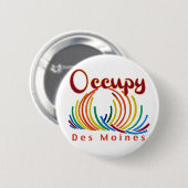 Badge Rond 5 Cm Occupez Des Moines (Devant & derrière)