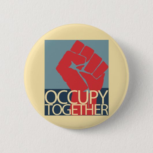 Badge Rond 5 Cm Occupez ensemble l'art de protestation occupent (Devant)