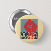 Badge Rond 5 Cm Occupez ensemble l'art de protestation occupent (Devant & derrière)