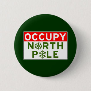 Badge Rond 5 Cm Occupez le Pôle Nord