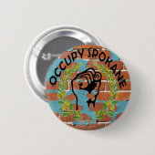 BADGE ROND 5 CM OCCUPEZ SPOKANE (Devant & derrière)