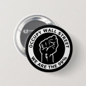 Badge Rond 5 Cm Occupez Wall Street, nous sont le 99% (Devant & derrière)