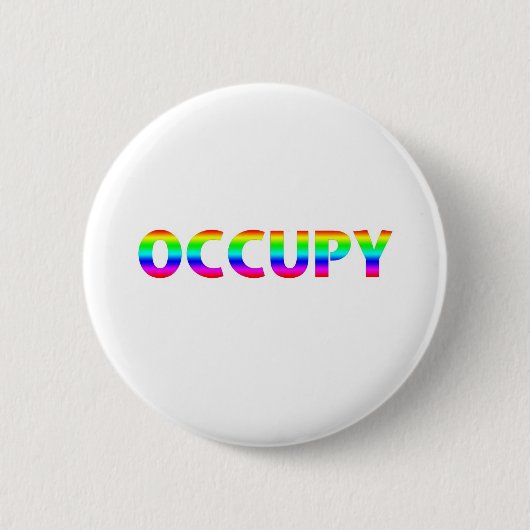 Badge Rond 5 Cm Occupy Rainbow (Devant)