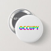 Badge Rond 5 Cm Occupy Rainbow (Devant & derrière)