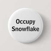 Badge Rond 5 Cm Occupy Snowflake (Devant)