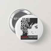 Badge Rond 5 Cm OccupyTogether_poster01 (Devant & derrière)