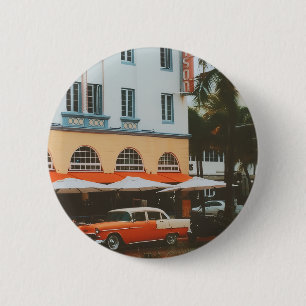 Badge Rond 5 Cm Ocean Drive, South Beach, Miami