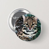 Badge Rond 5 Cm Ocelot (Devant & derrière)