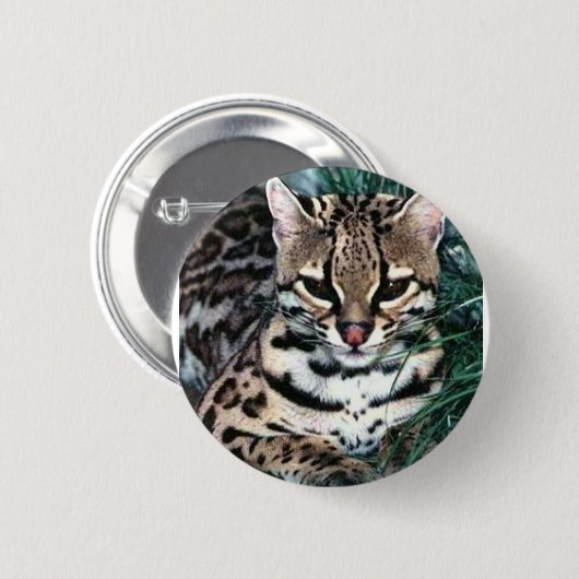 Badge Rond 5 Cm Ocelot (Devant & derrière)
