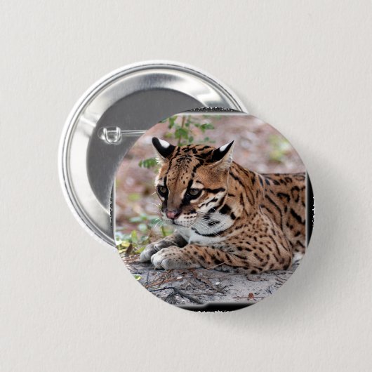 Badge Rond 5 Cm Ocelot 01 11x11 (Devant & derrière)