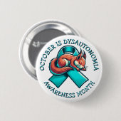 Badge Rond 5 Cm Octobre est le Mois de la Sensibilisation à la Dys (Devant & derrière)