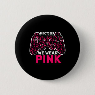 Badge Rond 5 Cm Octobre Nous Portons Pink Breast Cancer Jeu Enfant