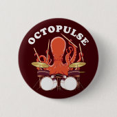 Badge Rond 5 Cm Octopulse | Batteur Octopus (Devant)