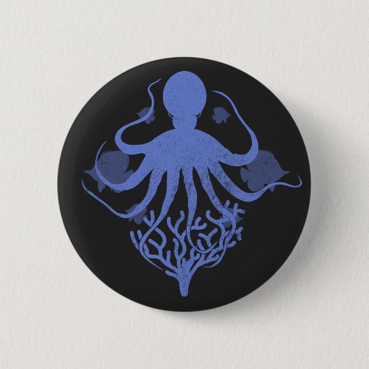 Badge Rond 5 Cm Octopus (Devant)