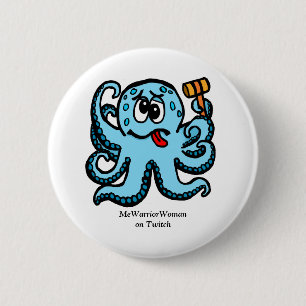 Badge Rond 5 Cm Octopus Bonk, MeWarriorWoman sur Twitch