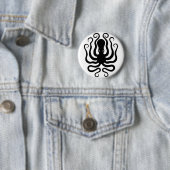 Badge Rond 5 Cm Octopus, relief grec (En situation)