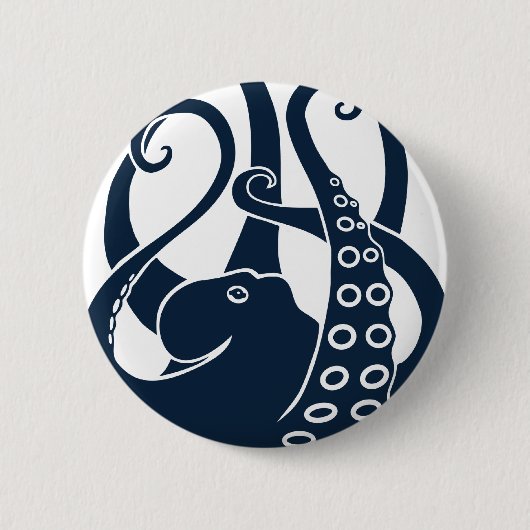 Badge Rond 5 Cm octopus squid cuttlefist (Devant)