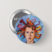 Badge Rond 5 Cm Octupi mon esprit (Devant & derrière)