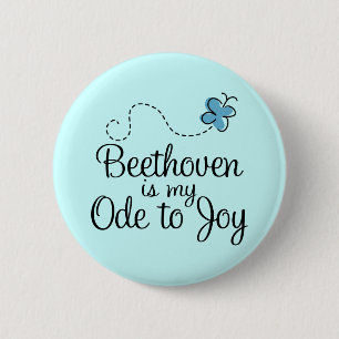 Badge Rond 5 Cm Ode au bouton de Beethoven de joie