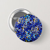 Badge Rond 5 Cm Ode to Tiffany Clematis (Devant & derrière)